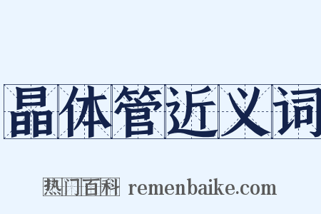 晶体管近义词是什么意思的图片